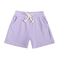 Boys Micros Shorts Kids Unisex Toddlers and Babies' Cotton Pull On Shorts Breathable Cotton Soccer Clothes for
