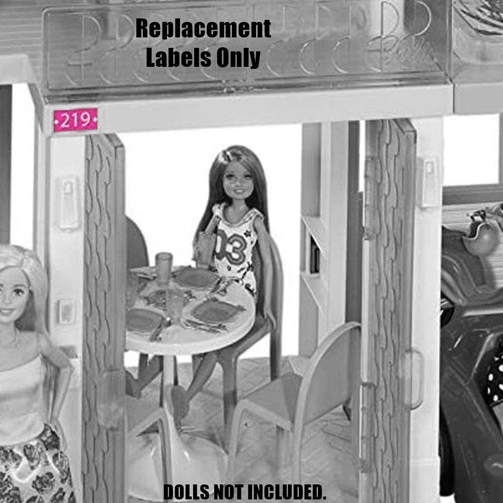 Barbie Replacement Parts Dreamhouse ~ FHY73 - Includes 9 Replacement Labels for The Dreamhouse Adventure Dollhouse