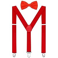 Solid Color Mens Suspender Y Shape with Strong Clips Adjustable Braces