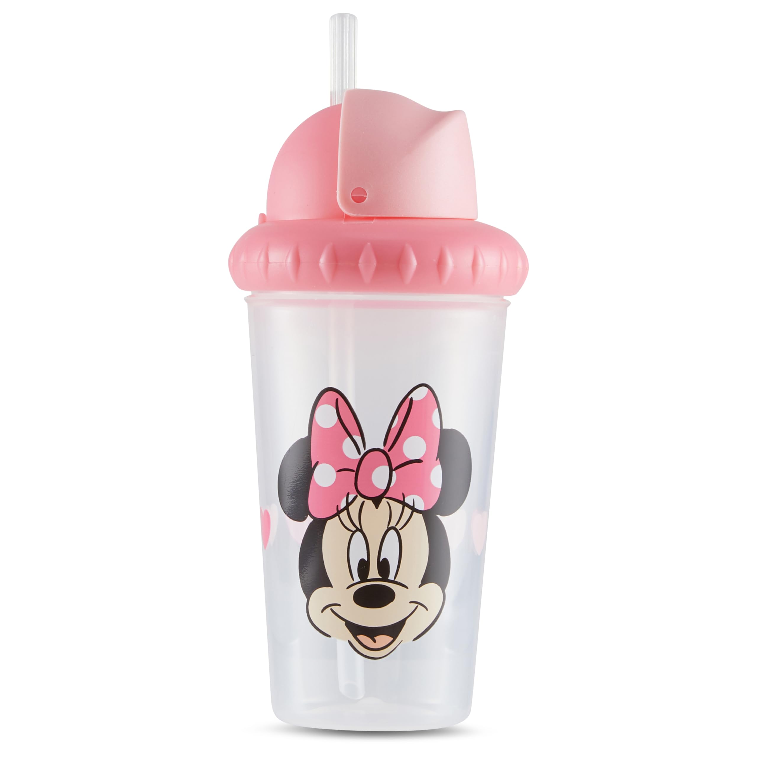 Disney Toddler Sippy Cups for Boys and Girls | 10 Ounce Sippy Cup Pack of Two with Straw and Lid | Durable Leak Proof Travel Water Bottle for Toddlers