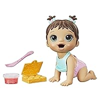 Lil Snacks Doll, Eats and Poops, Snack-Themed 8-Inch Baby Doll, Snack Box Mold, Toy for Kids Ages 3 and Up, Brown Hair