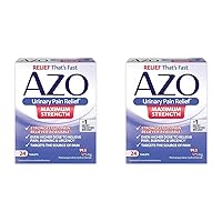 AZO Urinary Pain Relief Maximum Strength | Fast Relief of UTI Pain, Burning & Urgency | Targets Source of Pain | #1 Most Trusted Brand | 24 Tablets (Pack of 2)