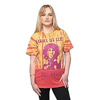 The Doors T Shirt Light My Fire Band Logo Official Unisex Orange Dye Wash