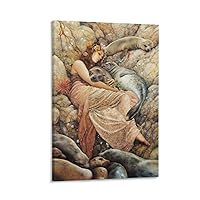 Arantza Sestayo Spanish Painter Illustrator Fantasy Classic Painting Art Poster (9) Canvas Painting Posters And Prints Wall Art Pictures for Living Room Bedroom Decor 20x30inch(50x75cm) Frame-style