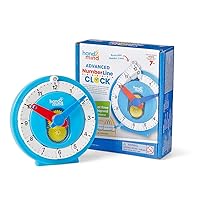 hand2mind Advanced NumberLine Clock™ for Kids Learning to Tell Time, Math Manipulatives for Telling Time, Analog Clock for Kids Learning, Learning to Tell Time Clock, Homeschool Supplies (1 Pack)