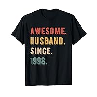26th Wedding Anniversary Epic Awesome Husband Since 1998 T-Shirt