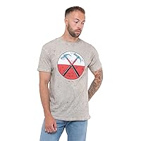 Pink Floyd T Shirt The Wall Hammers Logo Official Mens Snow Wash Sand