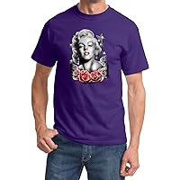 Marilyn Monroe Stars and Roses Portrait T-Shirt