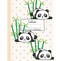 Cahier: Seyes (Grands Carreaux) - Format 17x22cm - 100 Pages - Thème Panda (French Edition)