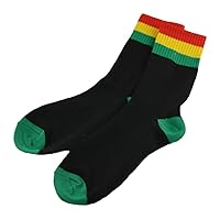 Sock Rasta Black Red Yellow Green-2pairs
