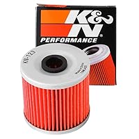 K&N Motorcycle Oil Filter: High Performance, Premium, Designed to be used with Synthetic or Conventional Oils: Fits Select Kawasaki Vehicles, KN-123