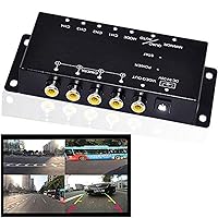 Auto Wayfeng WF® IR Control 4 Cameras Video Control Car Cameras Image Switch Combiner Box for Left View Right View Front Rear Parking Camera Box