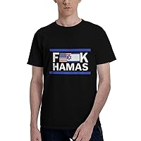 Fk Hamas I Stand with Israel Men's Short Sleeve T-Shirts Casual Top Tee