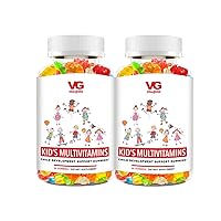 VitaGlobe Childrens Complete Multivitamin Gummy - Vitamins A, C, E, D10, B6, B12 and Biotin for Immune Support, Strong Bones, Eye, Skin & Hair Health, 120 Count (Pack of 2)