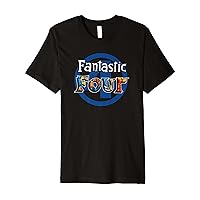 Marvel Fantastic Four Team Showcase Classic Comics Logo Premium T-Shirt