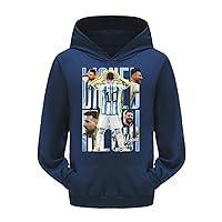 Kids Casual Comfy Loose Fit Hoodies Messi Novelty Sweatshirts Classic Long Sleeve Hooded Pullover for Football Fans
