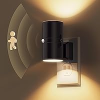 L LOHAS LED Motion Sensor Night Light Plug in, 2 Pack, Motion Activated Night Light, 0-100LM Dimmable, 3000K Soft White, Motion Sensor Light Indoor for Bathroom Hallway Bedroom Stairway Kids Elderly