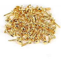 100 Pcs Decorative for Scrapbooking School Paper Crafts Art Project Paper Fasteners Craft Accessory Brads Scrapbooking Supplies(Gold) Deft and Professional