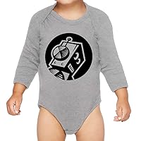 Robot Face Baby Long Sleeve bodysuit - Boys Clothing - Creative Gift