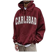 Mens Hoodies Print Fashion Loose Unisex Oversized Lightweight Long-Sleeved Fall Hoodies With Designs