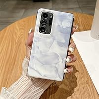 Compatible with Oppo Find N2 Case,Marble Pattern Hard PC Slim Shockproof Full Body Drop Protective Case,Slim Thin Hard Phone Case Cover Compatible with Find N2 Slim Case (Color : White)