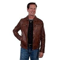 Scully Western Jacket Mens Zip Front Weaved Contrast Stitch F0_727