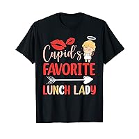 Funny Cupid's Favorite Lunch Lady Valentine Lunch Lady Lover T-Shirt
