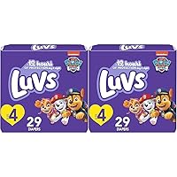 Luvs Diapers - Size 4, 29 Count, Paw Patrol Disposable Baby Diapers (Pack of 2)