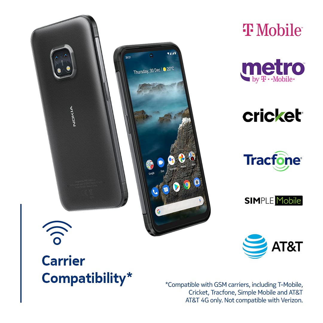 Nokia XR20 5G | Android 11 | Unlocked Smartphone | Dual SIM | US Version | 6/128GB | 6.67-Inch Screen | 48MP Dual Camera | Granite