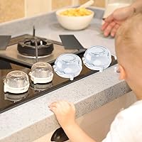 4 Pack Kids Stove Knob Covers Gas Shield Protection Locks for Kids Safe Proof Universal Guard Cooker Oven Switch Toddler Control Kitchen Protector