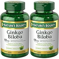 Ginkgo Biloba 60 Mg, 200 Capsules (17243) (Pack of 2)