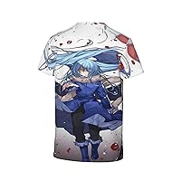 Anime That Time I Got Reincarnated As A Slime Rimuru Tempest T Shirt Mens Casual Tee Summer Round Neckline Short Sleeve Tops