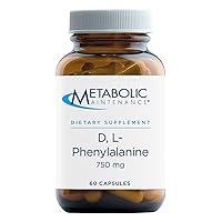 Metabolic Maintenance D, L-Phenylalanine (with Vitamin B6) - 750 Milligrams Amino Acid for Mood Support (60 Capsules)