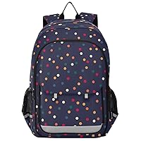 ALAZA Colorful Polka Dots Backpack Bookbag Laptop Notebook Bag Casual Travel Trip Daypack for Women Men Fits 15.6 Laptop