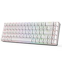 RK ROYAL KLUDGE Wireless 60% Mechanical Keyboard PBT keycaps, Bluetooth Mechanical Keyboard with CNC frame, Compact Gaming Keyboard with Software - 68 Keys Hot Swappable Gateron Brown Switch, RK68 pro