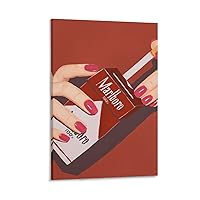 THAELY Anime Poster Marlboro Belle's Cigarette Canvas Painting Wall Art Poster for Bedroom Living Room Decor 16x24inch(40x60cm) Frame-style