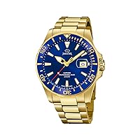 Jaguar Executive Collection J877/1 Watch 43.5 mm Blue Case with Plated Steel Strap for Men (Model