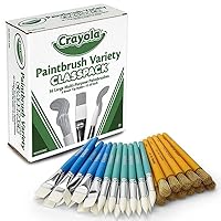 Crayola Paintbrush Variety Classpack, School Supplies, 36 Large Paint Brushes For Kids, Assorted