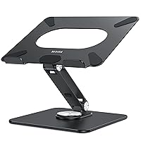 BESIGN LSX7 Laptop Stand with 360° Rotating Base, Ergonomic Adjustable Notebook Stand, Riser Holder Computer Stand Compatible with Air, Pro, Dell, HP, Lenovo More 10-15.6