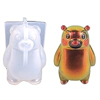 Soap Molds Candle Moulds Standing Bear Shaped Silicone Crafts Mould Silicone Material Perfect Gift for Hand-Making Lover