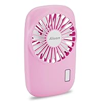Handheld Fan Mini Fan Powerful Small Personal Portable Fan Speed Adjustable USB Rechargeable Cooling for Kids Girls Boys Woman Home Office Outdoor Travel, Pink
