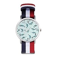 Narwhal Dream Men's Watches Minimalist Fashion Business Casual Quartz Wrist Watch for Women