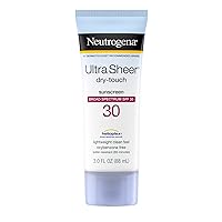 Ultra Sheer Dry-Touch Sunscreen Lotion, Broad Spectrum SPF 30 UVA/UVB Protection, Oxybenzone-Free, Light, Water Resistant, Non-Comedogenic ; Non-Greasy, Travel Size, 3 fl. oz