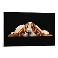 Dog Breed Basset Hound Canvas Prints Personalized Wall Art Paintings Hanging Pictures for Home Office Decor 24x36inch(60x90cm)