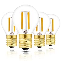 Hizashi Super Mini Globe S11 LED Light Bulb, Dimmable, 4W E17 Intermediate Base 40S11 LED Filament Replacement Bulb, 40 Watt Equivalent, Warm White 2700K for Cabinet, Closet, Desk Lamp - 4 Pack