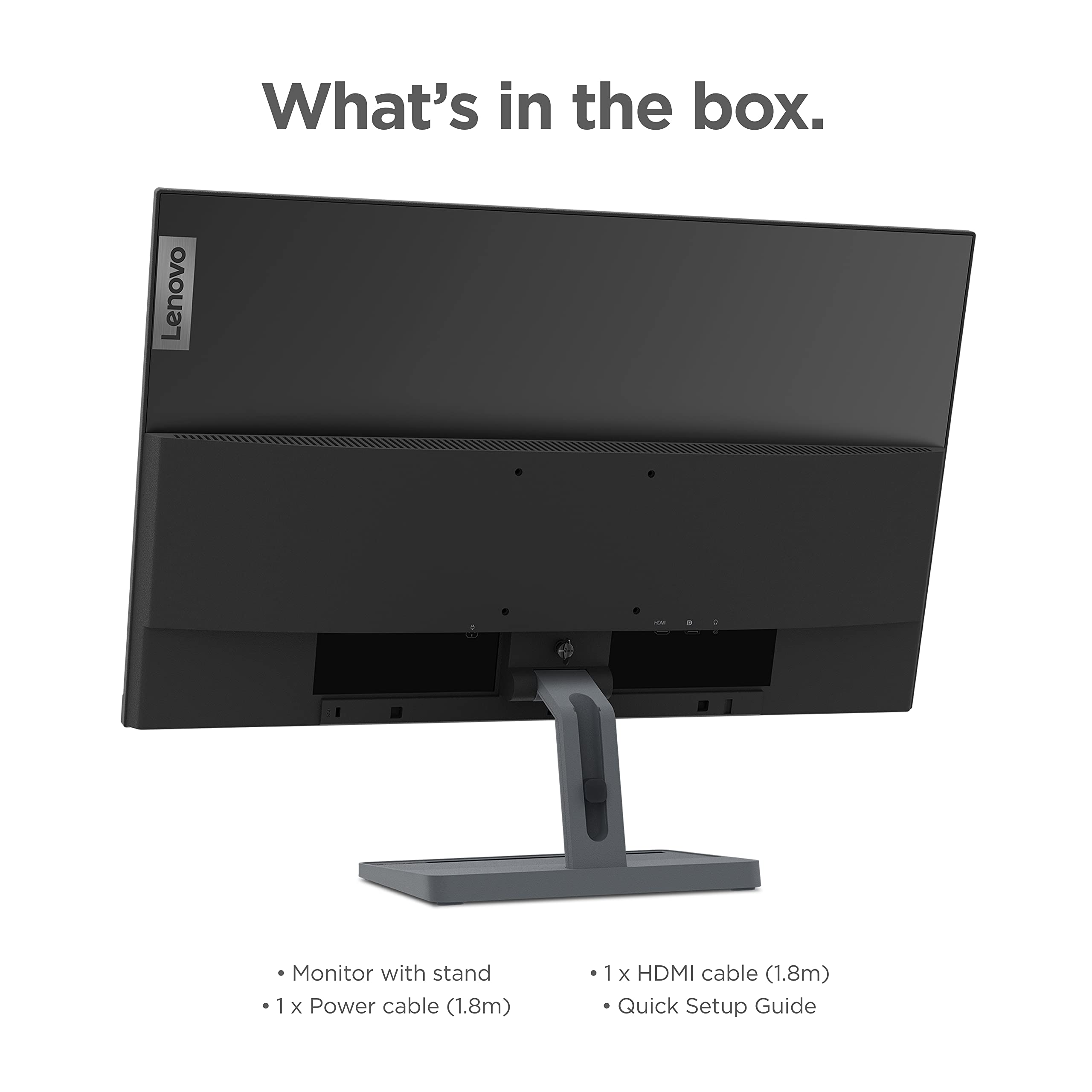 Lenovo L27q-35-2022 - Everyday Monitor - 27 Inch QHD - 75 Hz - AMD FreeSync - Low Blue Light Certified - Tilt Stand- Integrated Speakers - HDMI & DP
