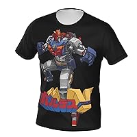 Anime Voltes V T Shirt Man's Summer Round Neck Shirts Casual Short Sleeves Tee