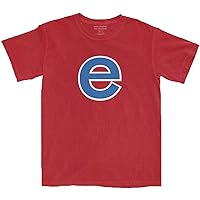 Unisex Adult Big E Back Print Cotton T-Shirt (XS) (Red)