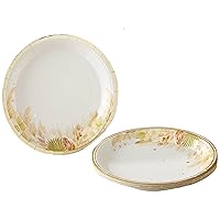 Kate Aspen Rustic Boho 9 in. Premium Paper Plates (350 GSM weight -Set of 16) - Perfect for Fall Weddings, Bridal Brunches, Bridal Showers, Baby Showers