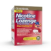 GoodSense Nicotine Lozenge 4 mg, Reduce Nicotine Cravings and Stop Smoking with a Nicotine Replacement Therapy, 108 Count